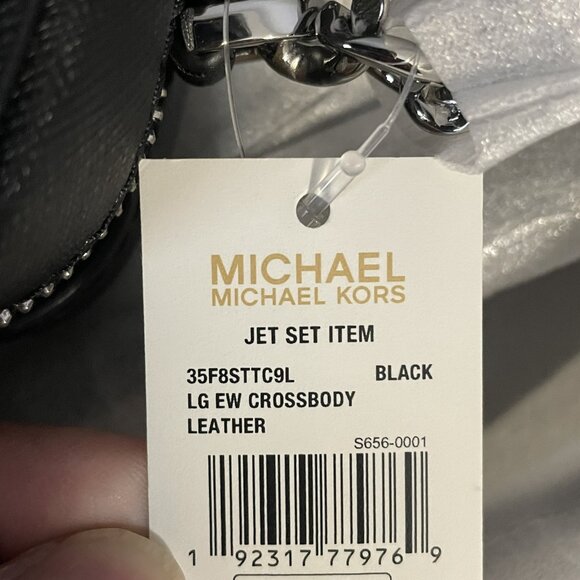 NWT MICHAEL KORS Jet Set Item Crossbody Bag Black - Picture 4 of 4